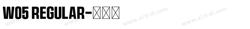 W05 Regular字体转换